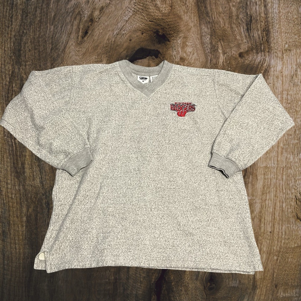 Vtg Pro Edge‎ Wisconsin Badgers Sweatshirt Medium